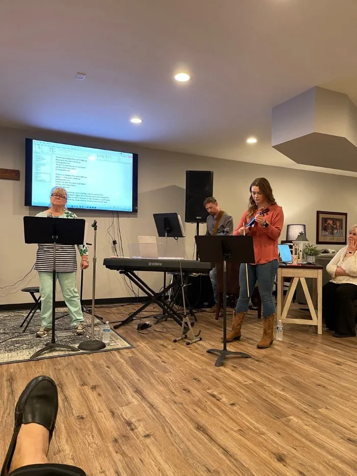 Worship leader and keyboardist at a special night
